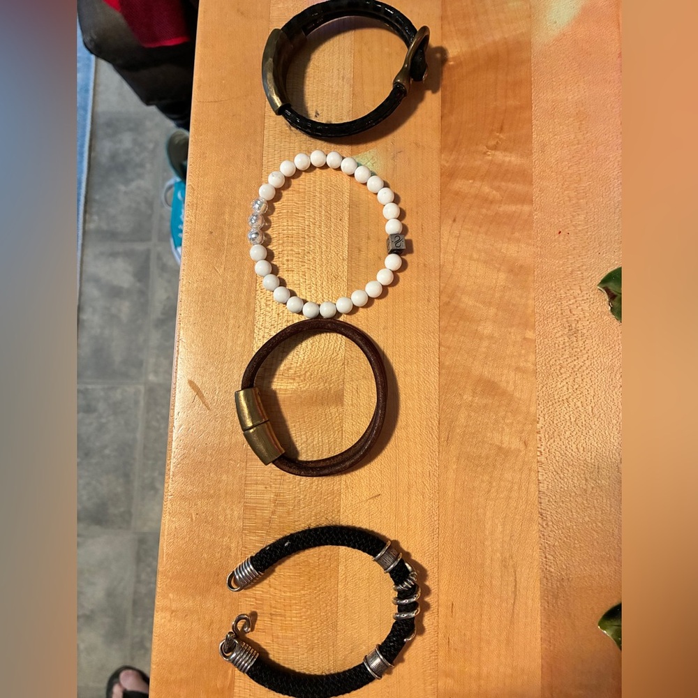 Set of Four Stylish Bracelets